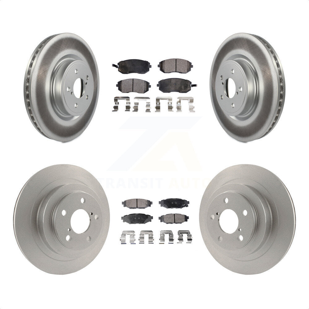 Front Rear Coated Disc Brake Rotors And Semi-Metallic Pads Kit For Subaru Legacy KGF-100901 by Transit Auto