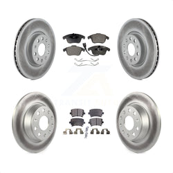 Front Rear Coated Disc Brake Rotors And Semi-Metallic Pads Kit For Volkswagen Tiguan Audi Q3 Limited Quattro KGF-100915