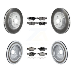 Front Rear Coated Disc Brake Rotors And Semi-Metallic Pads Kit For Mercedes-Benz ML350 GL450 GL550 GL350 ML550 GL320 KGF-100923