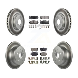 Front Rear Coated Disc Brake Rotors And Semi-Metallic Pads Kit For Toyota Camry Lexus ES350 Avalon ES300h KGF-100960