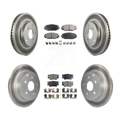 Front Rear Coated Disc Brake Rotors And Semi-Metallic Pads Kit For Toyota RAV4 Lexus HS250h KGF-100962