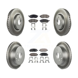 Front Rear Coated Disc Brake Rotors And Semi-Metallic Pads Kit For Infiniti FX35 FX37 QX70 FX45 INFINITI KGF-100994
