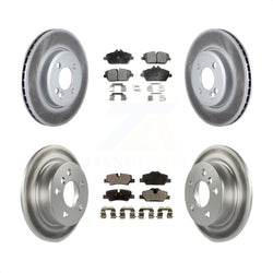 Front Rear Coated Disc Brake Rotors And Semi-Metallic Pads Kit For 2015 Mini Cooper 2.0L 1.5L With 280mm Diameter Rotor 4 Lug Wheels KGF-101012