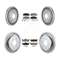 Front Rear Coated Disc Brake Rotors And Semi-Metallic Pads Kit For Nissan Titan Armada Infiniti QX56 INFINITI TITAN KGF-101017