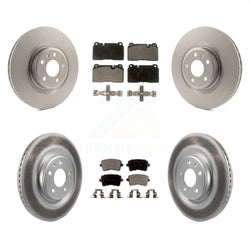 Front Rear Coated Disc Brake Rotors And Semi-Metallic Pads Kit For Audi Q5 KGF-101050