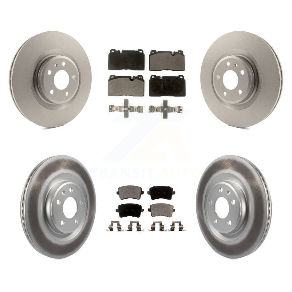 Front Rear Coated Disc Brake Rotors And Semi-Metallic Pads Kit For Audi Q5 KGF-101050 by Transit Auto