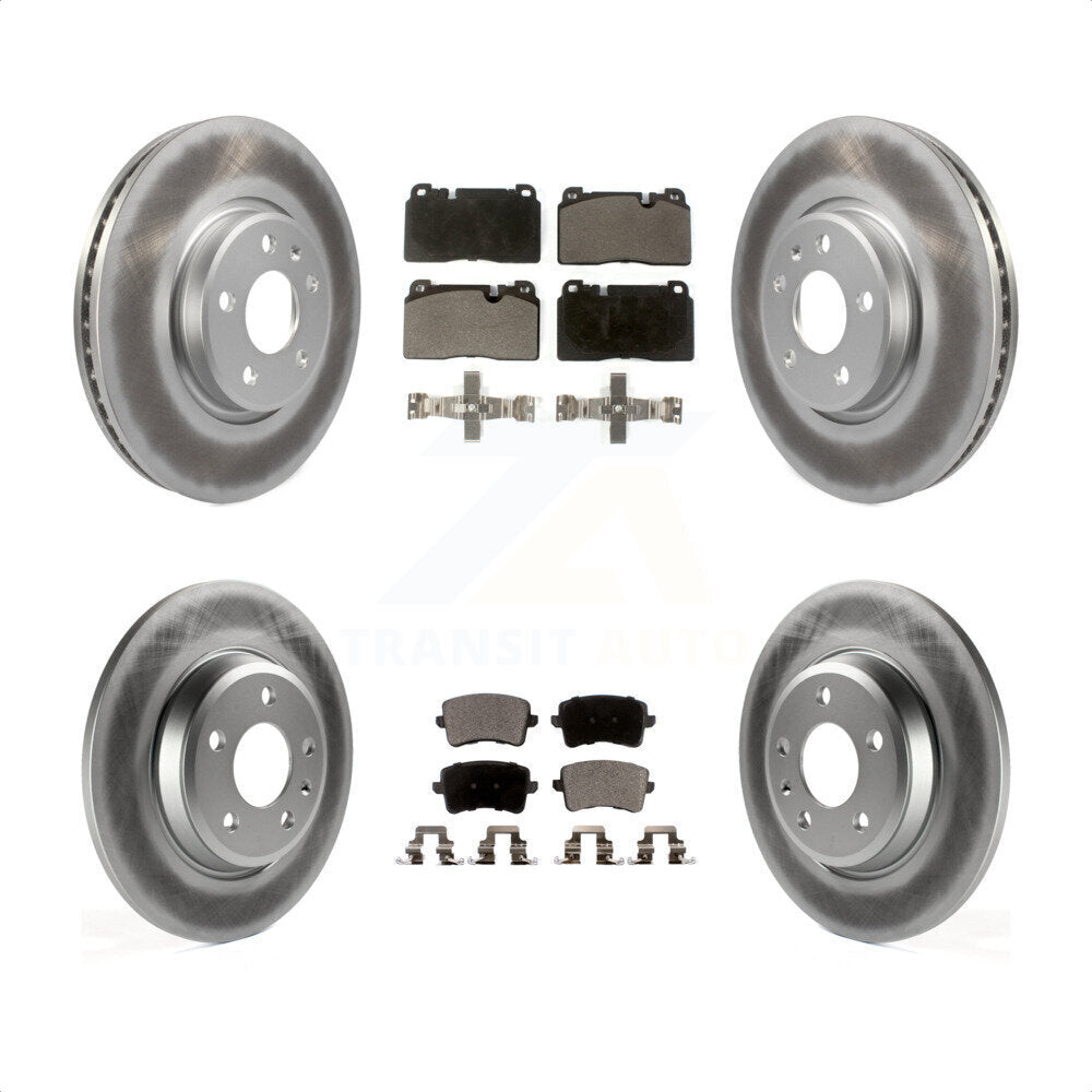 Front Rear Coated Disc Brake Rotors And Semi-Metallic Pads Kit For Audi Q5 KGF-101112 by Transit Auto