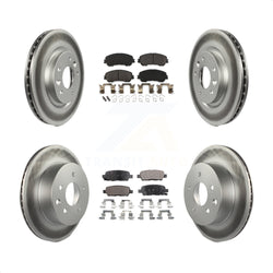Front Rear Coated Disc Brake Rotors And Semi-Metallic Pads Kit For Nissan Rogue Sport Qashqai KGF-101153