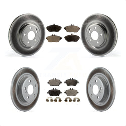 Front Rear Coated Disc Brake Rotors And Semi-Metallic Pads Kit For Mercedes-Benz GLA250 CLA250 INFINITI QX30 KGF-101154