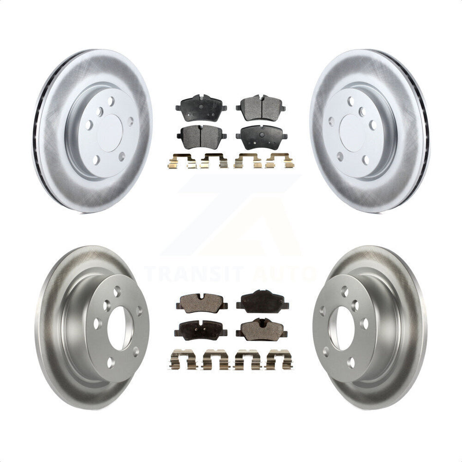 Front Rear Coated Disc Brake Rotors And Semi-Metallic Pads Kit For Mini Cooper KGF-101158 by Transit Auto