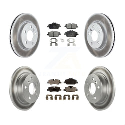 Front Rear Coated Disc Brake Rotors And Semi-Metallic Pads Kit For Mini Cooper KGF-101166