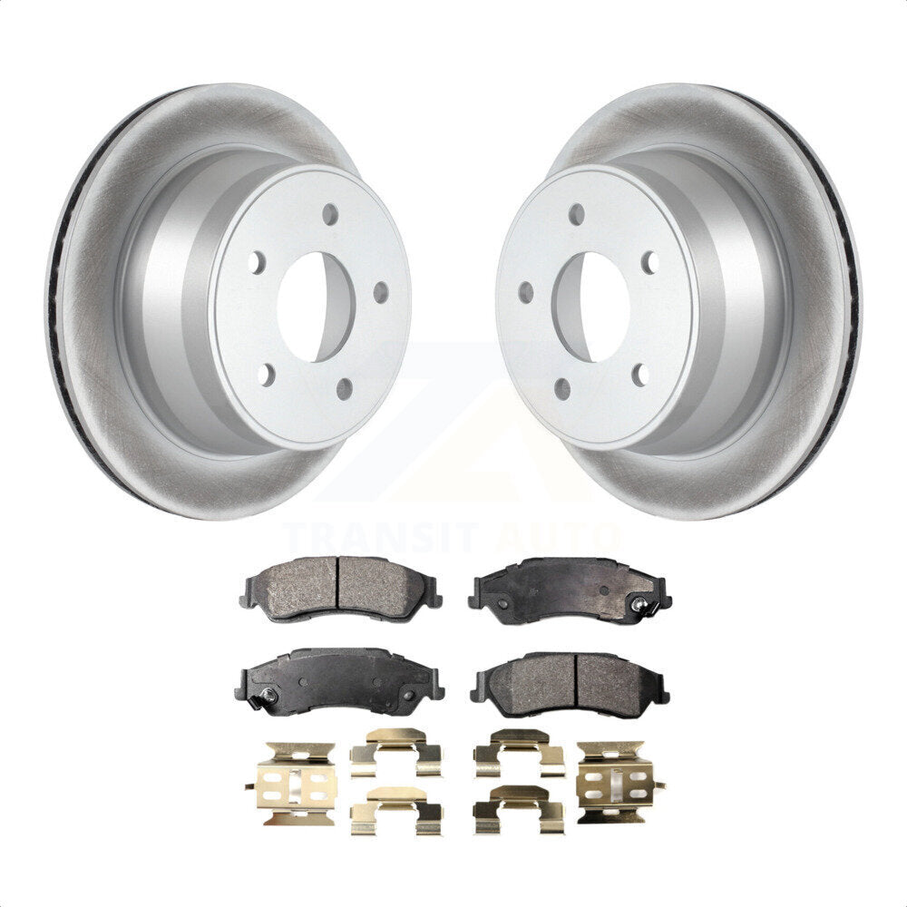 Rear Coated Disc Brake Rotors And Semi-Metallic Pads Kit For Chevrolet S10 Blazer GMC Sonoma Jimmy Oldsmobile Bravada Isuzu Hombre KGF-101189 by Transit Auto