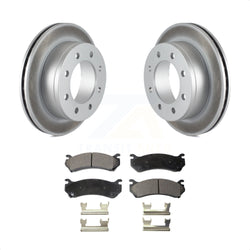 Rear Coated Disc Brake Rotors And Semi-Metallic Pads Kit For Chevrolet Silverado 2500 HD GMC Sierra 3500 Classic Suburban Yukon XL Avalanche KGF-101194