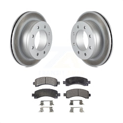Rear Coated Disc Brake Rotors And Semi-Metallic Pads Kit For Chevrolet Express 3500 2500 GMC Savana KGF-101195