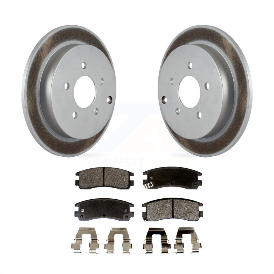 Rear Coated Disc Brake Rotors And Semi-Metallic Pads Kit For Buick Rendezvous Chevrolet Venture Pontiac Montana Aztek Oldsmobile Silhouette KGF-101208 by Transit Auto