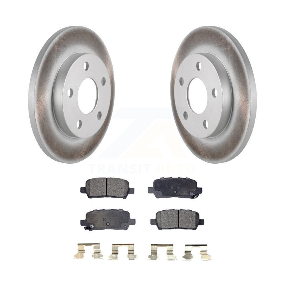 Rear Coated Disc Brake Rotors And Semi-Metallic Pads Kit For Chevrolet Impala Pontiac Grand Prix Buick LaCrosse Limited Allure KGF-101211 by Transit Auto