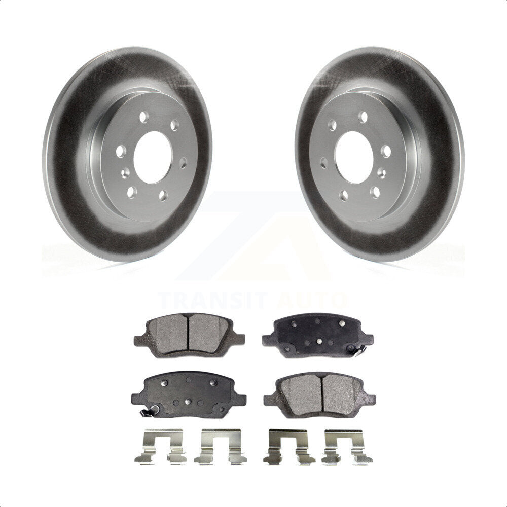 Rear Coated Disc Brake Rotors And Semi-Metallic Pads Kit For Chevrolet Uplander Buick Terraza Pontiac Montana Saturn Relay KGF-101216 by Transit Auto