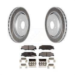 Rear Coated Disc Brake Rotors And Semi-Metallic Pads Kit For Chevrolet Corvette Cadillac XLR KGF-101218