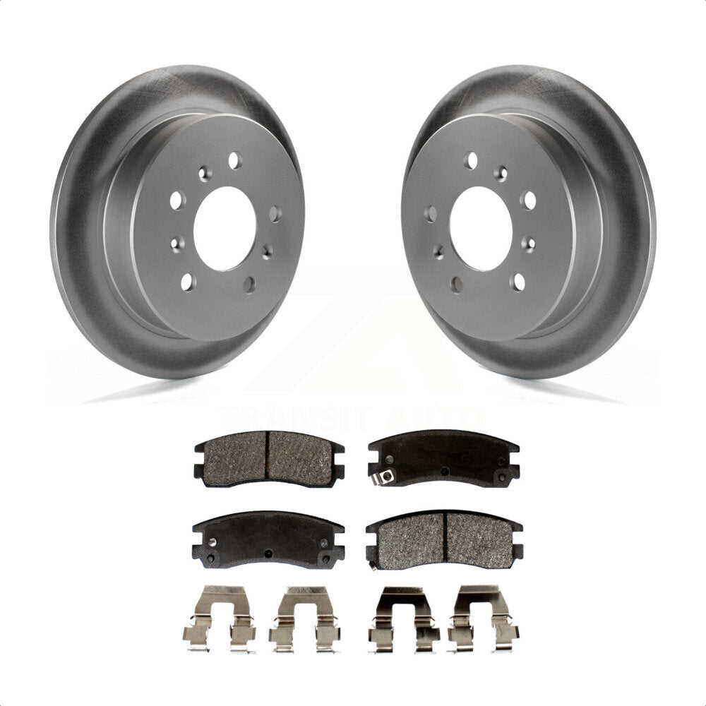 Rear Coat Disc Brake Rotors Semi-Metallic Pad Kit For Chevrolet Impala Buick Pontiac Century Grand Am Monte Carlo Oldsmobile Prix Venture Alero Regal Intrigue LaCrosse Allure KGF-101219 by Transit Auto