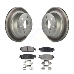 Rear Coated Disc Brake Rotors And Semi-Metallic Pads Kit For Chevrolet Silverado 1500 GMC Sierra Tahoe Suburban Yukon Cadillac XL Avalanche Escalade ESV EXT KGF-101222