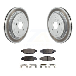 Rear Coated Disc Brake Rotors And Semi-Metallic Pads Kit For Chevrolet Camaro Cadillac CTS KGF-101231