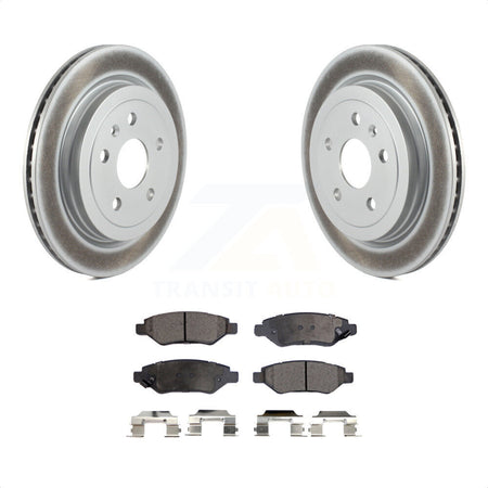 Rear Coated Disc Brake Rotors And Semi-Metallic Pads Kit For Chevrolet Camaro Cadillac CTS KGF-101231 by Transit Auto