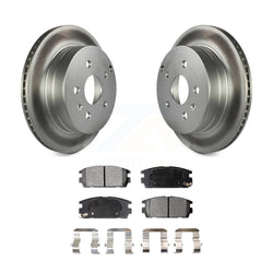 Rear Coated Disc Brake Rotors And Semi-Metallic Pads Kit For 2010-2017 Chevrolet Equinox GMC Terrain KGF-101234