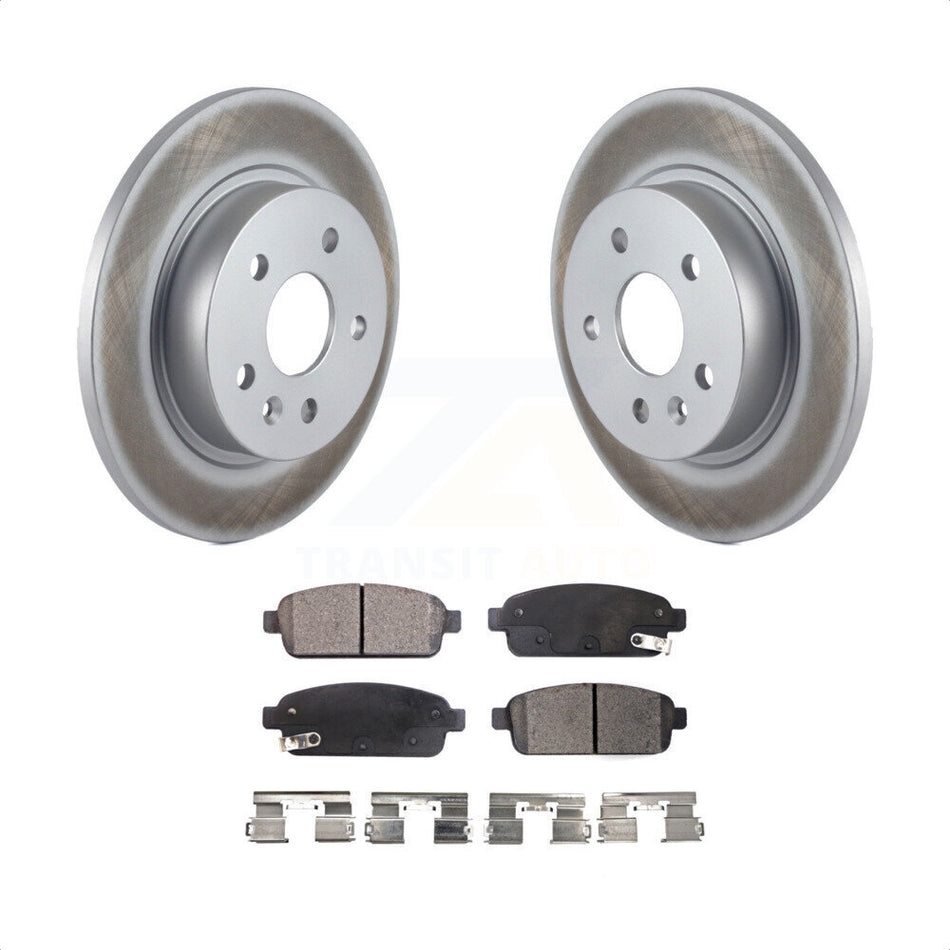 Rear Coated Disc Brake Rotors And Semi-Metallic Pads Kit For Chevrolet Cruze Sonic Buick Encore Trax Limited KGF-101235 by Transit Auto