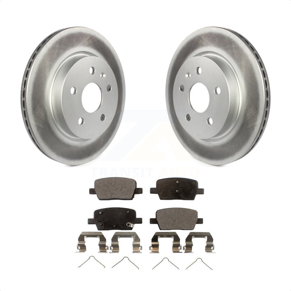 Rear Coated Disc Brake Rotors And Semi-Metallic Pads Kit For Chevrolet Camaro Cadillac CT6 KGF-101238 by Transit Auto