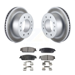 Rear Coated Disc Brake Rotors And Semi-Metallic Pads Kit For 2011 Chevrolet Silverado 1500 Hybrid KGF-101240