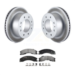 Rear Coated Disc Brake Rotors And Semi-Metallic Pads Kit For Chevrolet Silverado 2500 HD GMC Sierra 3500 Suburban KGF-101241