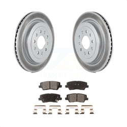 Rear Coated Disc Brake Rotors And Semi-Metallic Pads Kit For Cadillac ATS KGF-101245