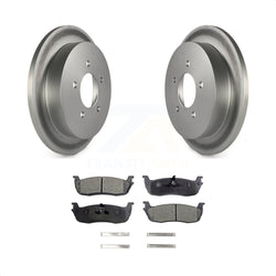 Rear Coated Disc Brake Rotors And Semi-Metallic Pads Kit For Ford F-150 Expedition Lincoln Navigator Heritage Blackwood KGF-101256