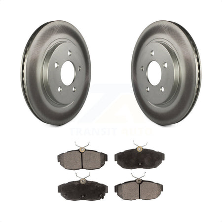 Rear Coated Disc Brake Rotors And Semi-Metallic Pads Kit For Ford Mustang KGF-101266 by Transit Auto