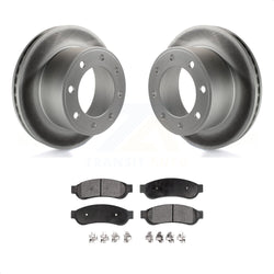 Rear Coated Disc Brake Rotors And Semi-Metallic Pads Kit For Ford F-250 Super Duty F-350 KGF-101274