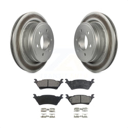 Rear Coated Disc Brake Rotors And Semi-Metallic Pads Kit For Ford F-150 KGF-101284