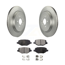 Rear Coated Disc Brake Rotors And Semi-Metallic Pads Kit For Ford Explorer Police Interceptor Utility Lincoln MKS Flex Taurus MKT KGF-101286