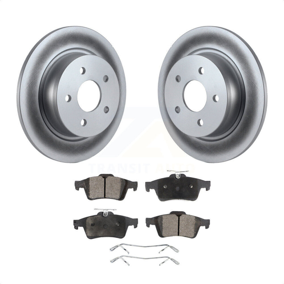 Rear Coated Disc Brake Rotors And Semi-Metallic Pads Kit For Ford Escape Connect C-Max KGF-101288 by Transit Auto