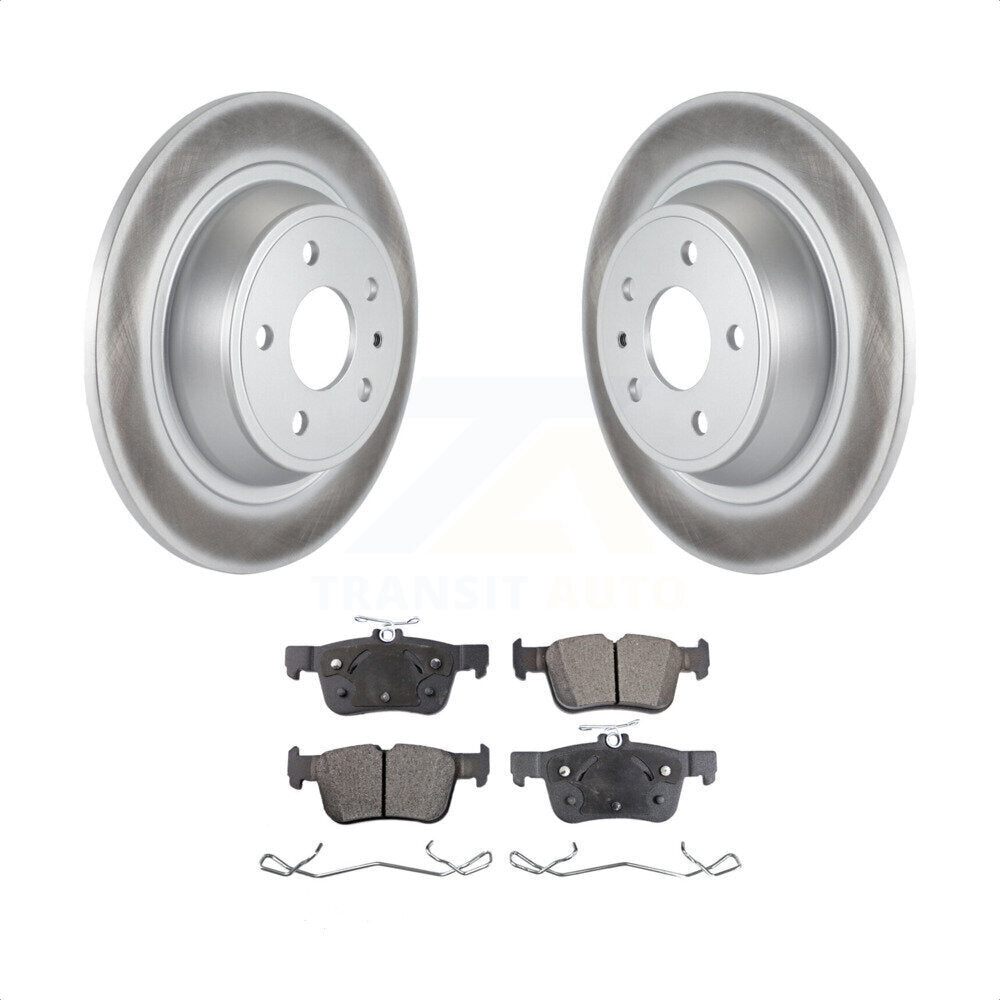 Rear Coated Disc Brake Rotors And Semi-Metallic Pads Kit For Ford Fusion Lincoln MKZ KGF-101289 by Transit Auto