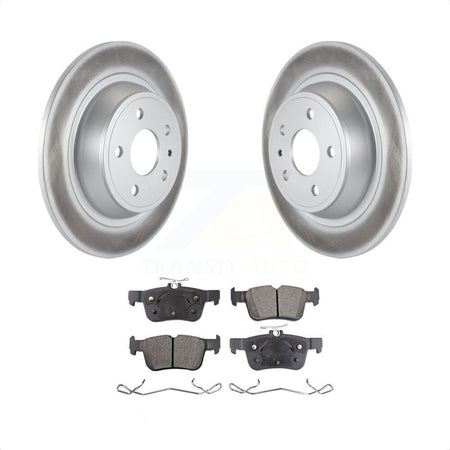 Rear Coated Disc Brake Rotors And Semi-Metallic Pads Kit For Ford Fusion Lincoln MKZ KGF-101289 by Transit Auto