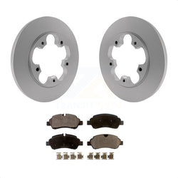 Rear Coated Disc Brake Rotors And Semi-Metallic Pads Kit For Ford Transit-250 Transit-350 Transit-150 HD With 5 Lug Wheels KGF-101294