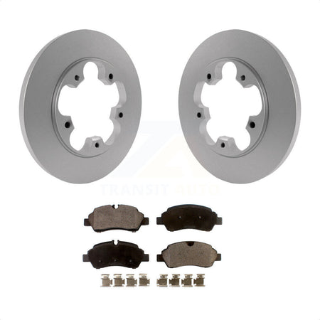 Rear Coated Disc Brake Rotors And Semi-Metallic Pads Kit For Ford Transit-250 Transit-350 Transit-150 HD With 5 Lug Wheels KGF-101294 by Transit Auto