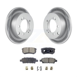 Rear Coated Disc Brake Rotors And Semi-Metallic Pads Kit For Mitsubishi Lancer Outlander KGF-101297