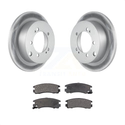 Rear Coated Disc Brake Rotors And Semi-Metallic Pads Kit For Mitsubishi Chrysler Sebring Dodge Eclipse Stratus Galant Avenger Eagle Talon KGF-101298