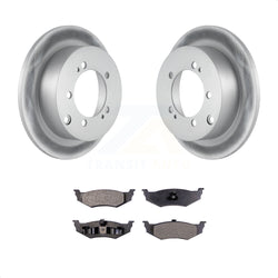 Rear Coated Disc Brake Rotors And Semi-Metallic Pads Kit For 2000 Dodge Stratus With 14" Factory Wheels KGF-101299