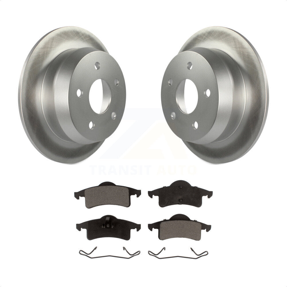 Rear Coated Disc Brake Rotors And Semi-Metallic Pads Kit For 1999-2004 Jeep Grand Cherokee KGF-101301 by Transit Auto