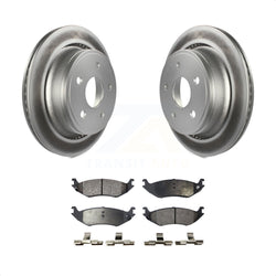 Rear Coated Disc Brake Rotors And Semi-Metallic Pads Kit For Dodge Ram 1500 KGF-101302