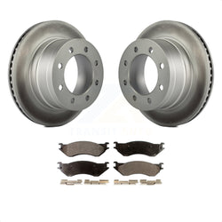 Rear Coated Disc Brake Rotors And Semi-Metallic Pads Kit For Dodge Ram 2500 1500 3500 KGF-101305
