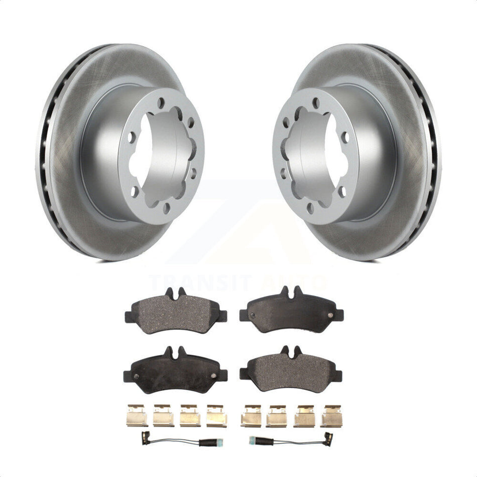 Rear Coated Disc Brake Rotors And Semi-Metallic Pads Kit For Mercedes-Benz Sprinter 3500 KGF-101319 by Transit Auto