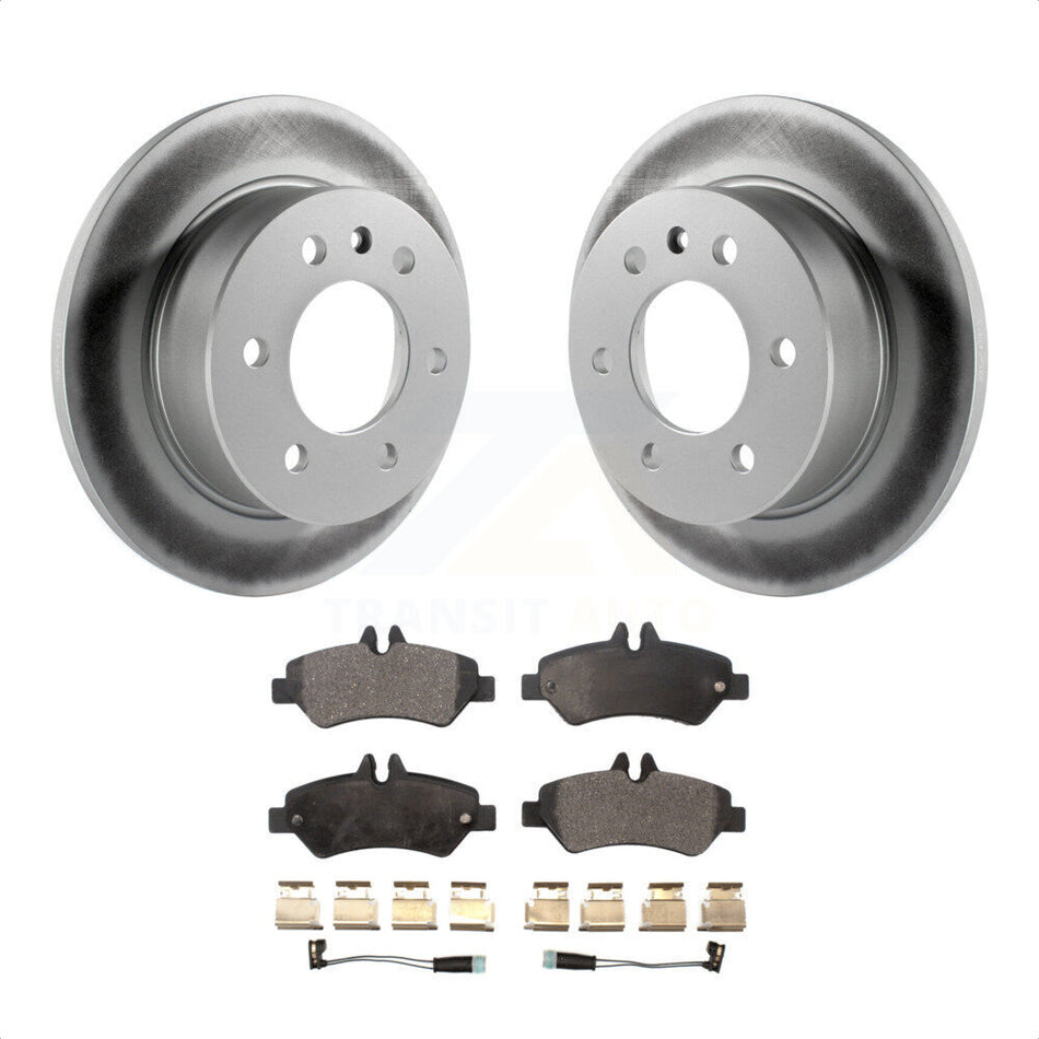 Rear Coated Disc Brake Rotors And Semi-Metallic Pads Kit For Sprinter 2500 Mercedes-Benz Dodge Freightliner 3500 KGF-101321 by Transit Auto